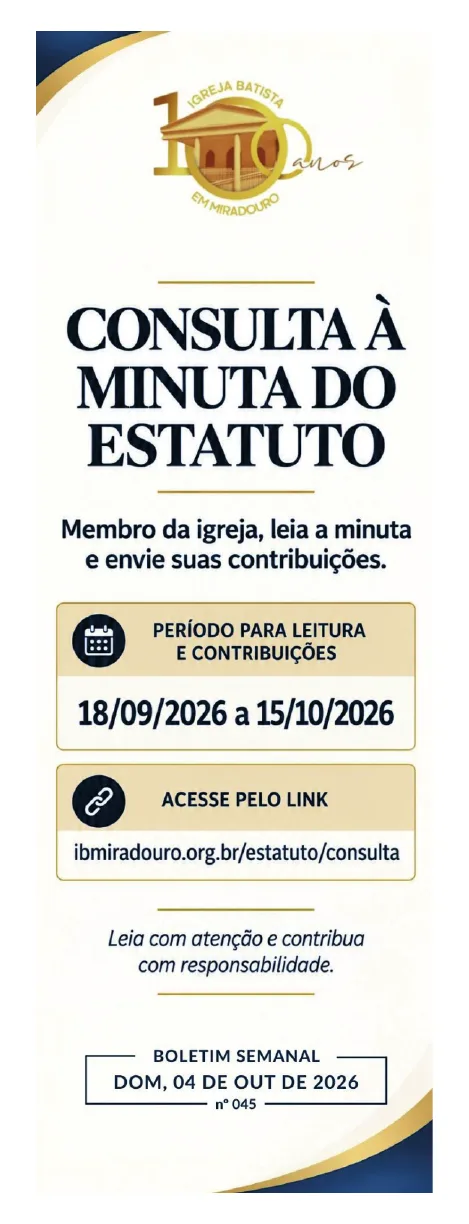 Capa da publicação 045 - Boletim Semanal | 04/10/26