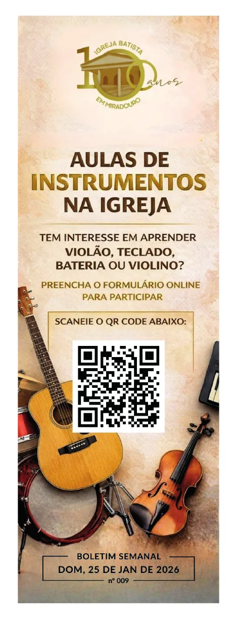 Capa da publicação 009 - Boletim Semanal | 25/01/26