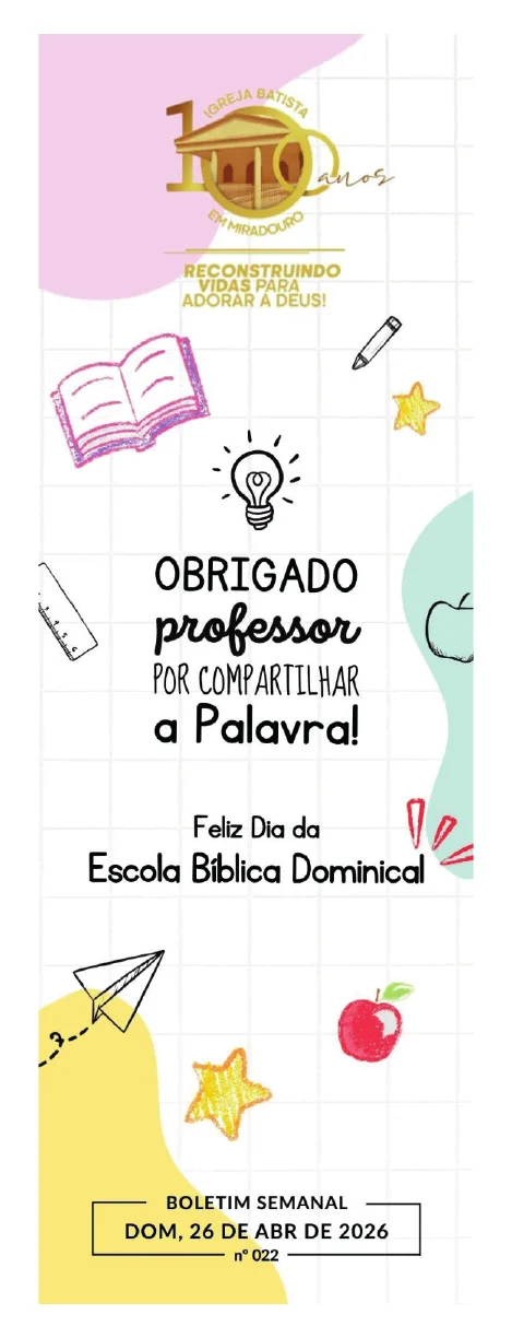 Capa da publicação 022 - Boletim Semanal | 26/04/26
