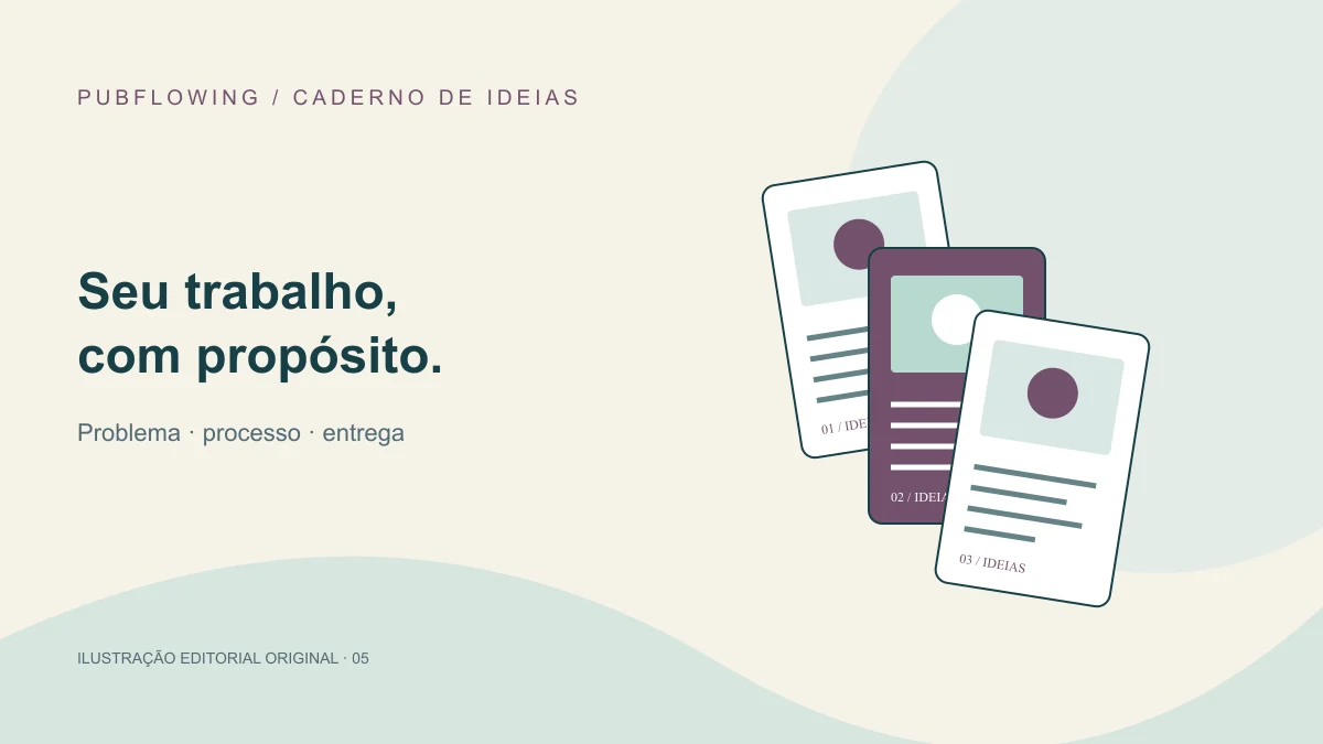Ilustração editorial original sobre como criar um portfólio digital para apresentar seus trabalhos